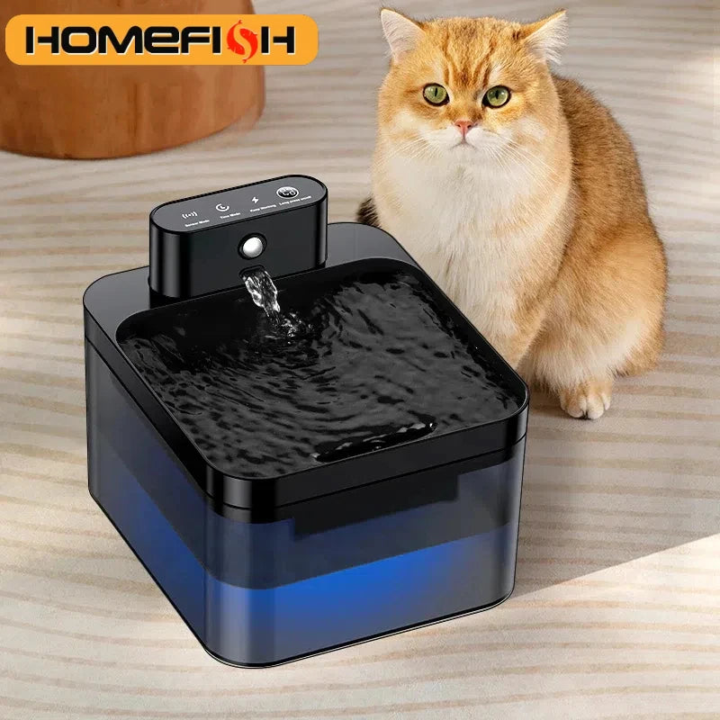 Wireless Automatic Cat Water Fountain 2600mAh Pet Water Dispenser For Dog Cat Infrared Sensor Smart Pet Drinkier Fountain